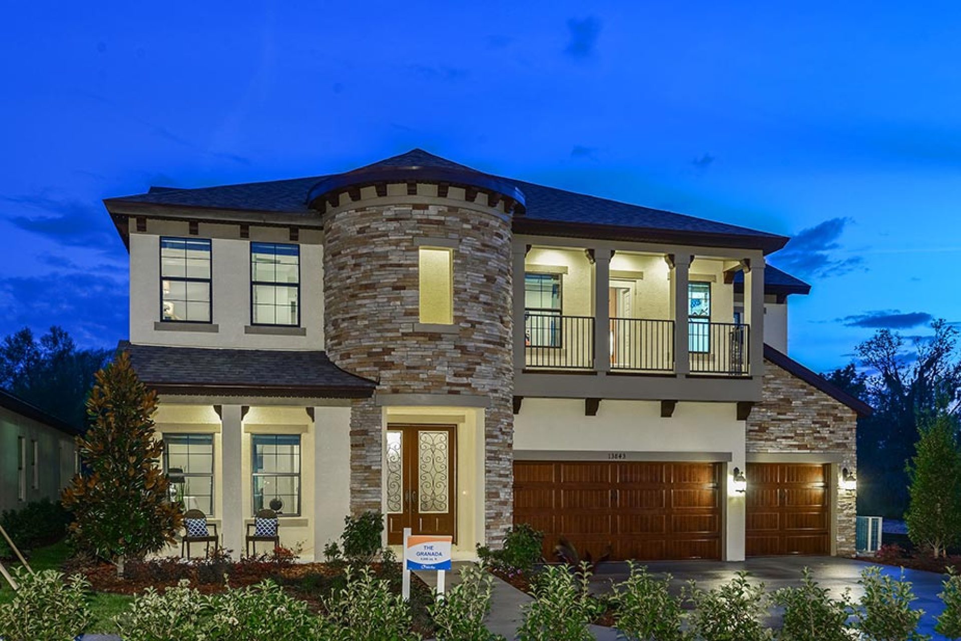 Granada Model TR floorplan - Exterior Night